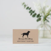 Black Labrador Retriever | Silhouette der Hunde Visitenkarte (Stehend Vorderseite)