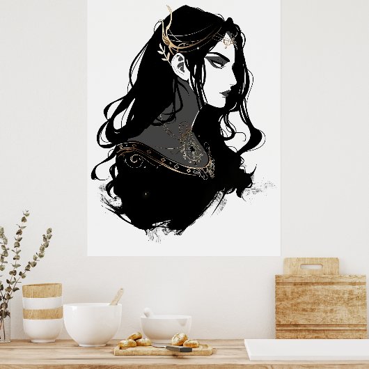 Black Labrador Retriever Silhouette Poster (Küche)