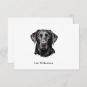 Black Labrador Retriever Thank You Card Dankeskarte (Vorne/Hinten)