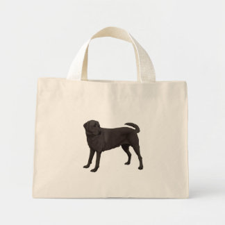 Black Labrador Retriever Tote Bag Mini Stoffbeutel