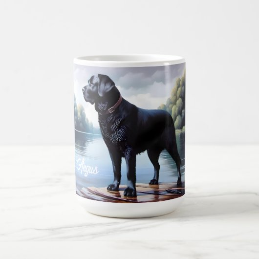 Black Labrador Retriever und Lake Kaffeetasse (Mittel)