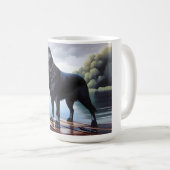 Black Labrador Retriever und Lake Kaffeetasse (VorderseiteRechts)