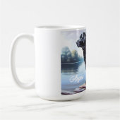 Black Labrador Retriever und Lake Kaffeetasse (Links)