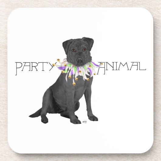 Black Labrador Retriever Untersetzer (Vorderseite)