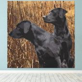 Black Labrador Retriever Wall Décor Leinwanddruck (Insitu (Holzboden))