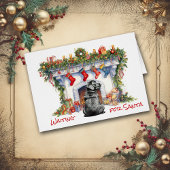 Black Labrador Retriever Warten Sie auf Santa