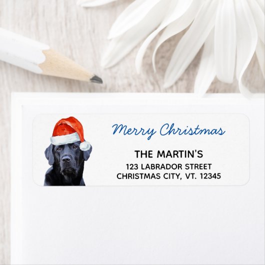 Black Labrador Retriever Weihnachten Niedlicher We (Insitu)