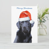 Black Labrador Retriever Weihnachten Niedlicher We (Stehend Vorderseite)
