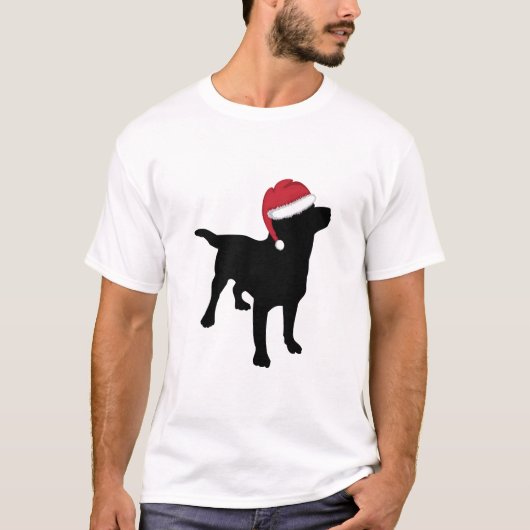 Black Labrador Retriever Weihnachten T-Shirt (Vorderseite)
