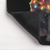 Black Labrador Retriever Weihnachtsmannmütze Chris Mousepad (Ecke)
