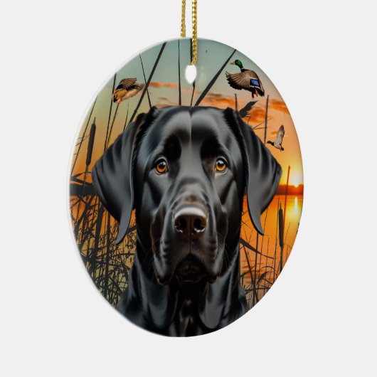 Black Labrador Retriever Weihnachtsschmuck (Rechts)
