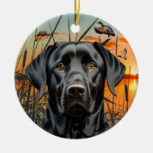 Black Labrador Retriever Weihnachtsschmuck (Vorne)