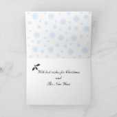 Black Labrador Retriever Weihnachtsschneeflocke Feiertagskarte (Innenseite)