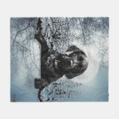 Black Labrador Retriever Welppy T - Shirt Throw Pi Fleecedecke (Vorderseite (Horizontal))