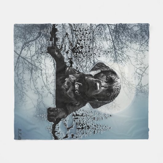 Black Labrador Retriever Welppy T - Shirt Throw Pi Fleecedecke (Vorderseite (Horizontal))