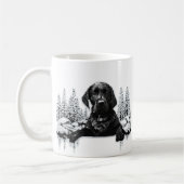Black Labrador Retriever Welppy T - Shirt Throw Pi Kaffeetasse (Links)