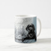 Black Labrador Retriever Welppy T - Shirt Throw Pi Kaffeetasse (VorderseiteRechts)