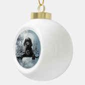 Black Labrador Retriever Welppy T - Shirt Throw Pi Keramik Kugel-Ornament (Rechts)