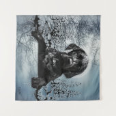 Black Labrador Retriever Welppy T - Shirt Throw Pi Wandteppich (Vorderseite (Horizontal))