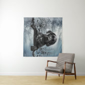 Black Labrador Retriever Welppy T - Shirt Throw Pi Wandteppich (Beispiel (Horizontal))