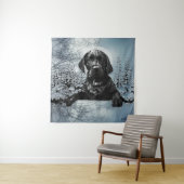 Black Labrador Retriever Welppy T - Shirt Throw Pi Wandteppich (Beispiel)