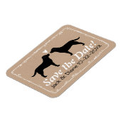 Black Labrador Retrievers Hochzeit Sichern Sie das Magnet (Linke Seite)