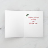 Black Labrador Santa Snow Weihnachten (Innenseite)