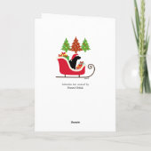 Black Labrador Silhouette Weihnachten Karte (Rückseite)