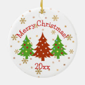 Black Labrador Silhouette Weihnachten Keramik Ornament (Hinten)