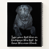 Black Labrador Sketchpad Englisch Retriever Book Notizblock (Rückseite)