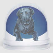 Black Labrador Snow Globe Custom Dog Snow Globe Schneekugeln (Vorderseite)