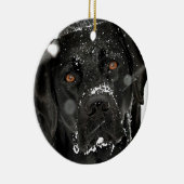 Black Labrador - Snow Globe Keramik Ornament (Rechts)