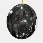 Black Labrador - Snow Globe Keramik Ornament (Links)