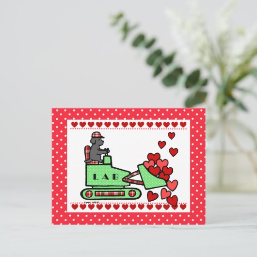 Black Labrador Stille Dein Herz Postkarte (Stehend Vorderseite)