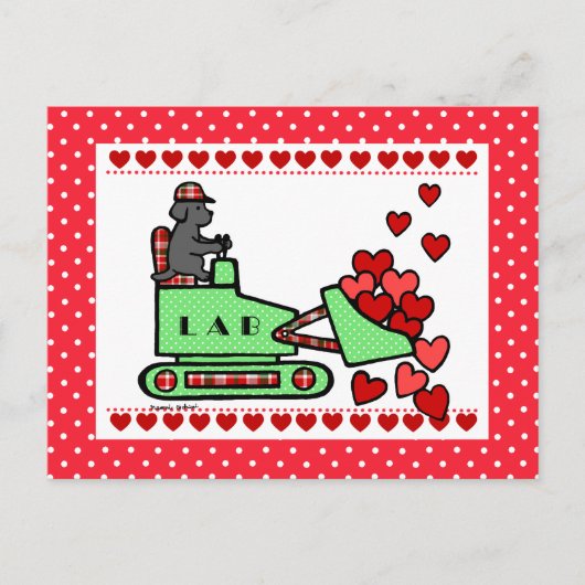 Black Labrador Stille Dein Herz Postkarte (Vorderseite)