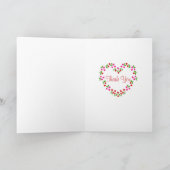 Black Labrador Tiny Heart Blume Cartoon Dankeskarte (Innenseite)