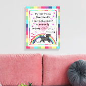Black Labrador Trotting Rainbow Bridge Art Leinwanddruck (Insitu (Wohnzimmer))