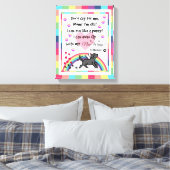 Black Labrador Trotting Rainbow Bridge Art Leinwanddruck (Insitu (Schlafzimmer))