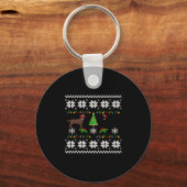 Black Labrador und Schokolade Labrador Happy Chris Schlüsselanhänger (Vorderseite)