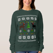 Black Labrador und Schokolade Labrador Weihnachten Sweatshirt (Vorderseite)