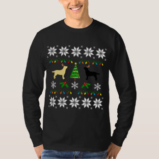 Black Labrador und Yellow Labrador Antlers Christm T-Shirt