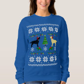 Black Labrador und Yellow Labrador Weihnachten Sweatshirt (Vorderseite)