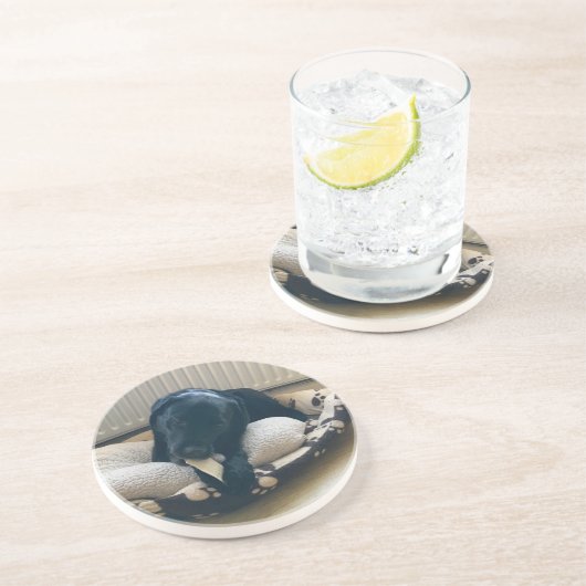 Black Labrador Untersetzer (Seite)