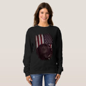 Black Labrador USA Flag Lab Dog Owner Sweatshirt (Vorne ganz)