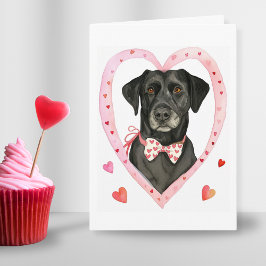 Black Labrador Valentine Day Hunde Mama Liebe Gesc Feiertagskarte