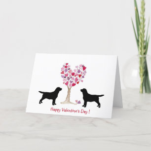Black Labrador Valentine Feiertagskarte