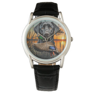 Black Labrador Watch, Labrador Retriever Armbanduhr