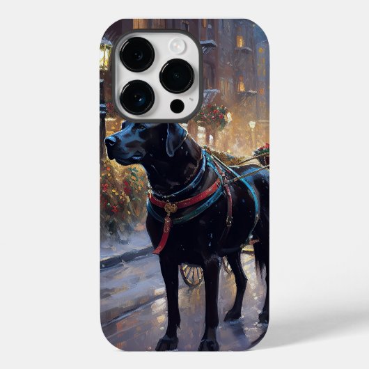 Black Labrador Weihnachten Case-Mate iPhone Hülle (Rückseite)