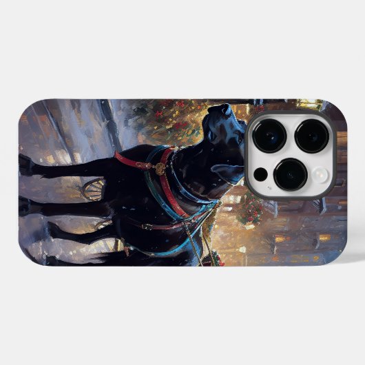 Black Labrador Weihnachten Case-Mate iPhone Hülle (Rückseite (Horizontal))
