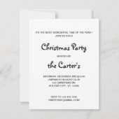 Black Labrador Weihnachten Einladung (Rückseite)